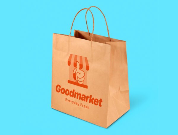 Kraft Paper Bag Top Fold (Brown) Open 89x41 cm - Image 4