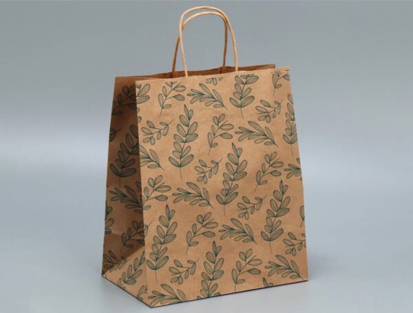 Kraft Paper Bag Top Fold (Brown Recycled) Open 75x41x10 cm - Image 3