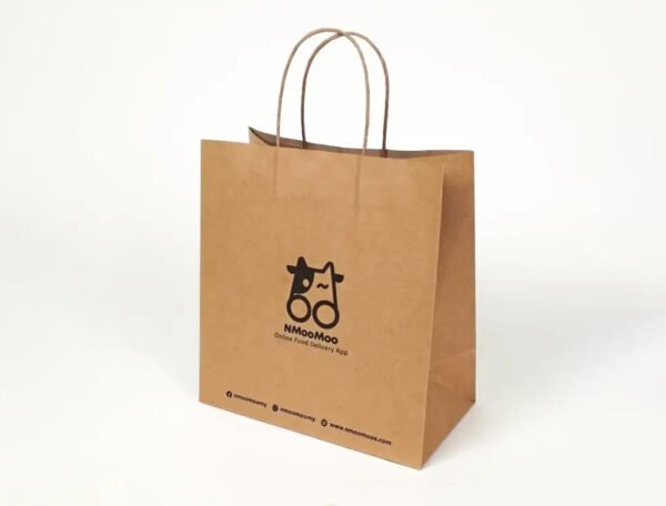 Kraft Paper Bag Top Fold (Brown Recycled) Open 75x41x12 cm - Image 2
