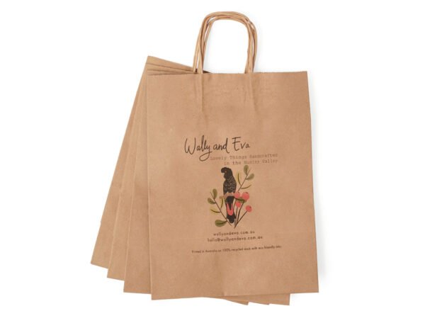 Kraft Paper Bag Top Fold (Brown Recycled) Open 75x41x12 cm - Image 4
