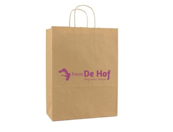 Kraft Paper Bag Top Fold (Brown Recycled) Open 89x41 cm - Image 2