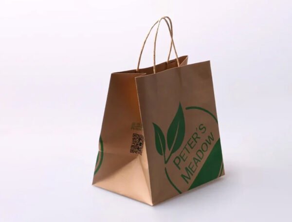 Kraft Paper Bag Top Fold (Brown Recycled) Open 89x41 cm - Image 4