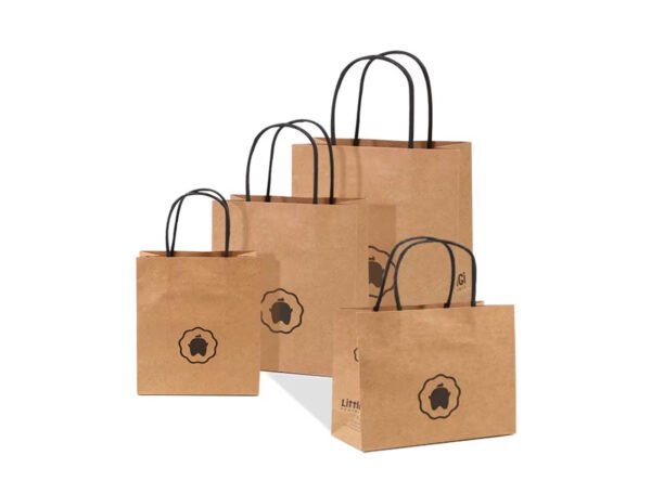Kraft Paper Bag Top Fold (Brown Recycled) Open 89x41 cm - Image 3