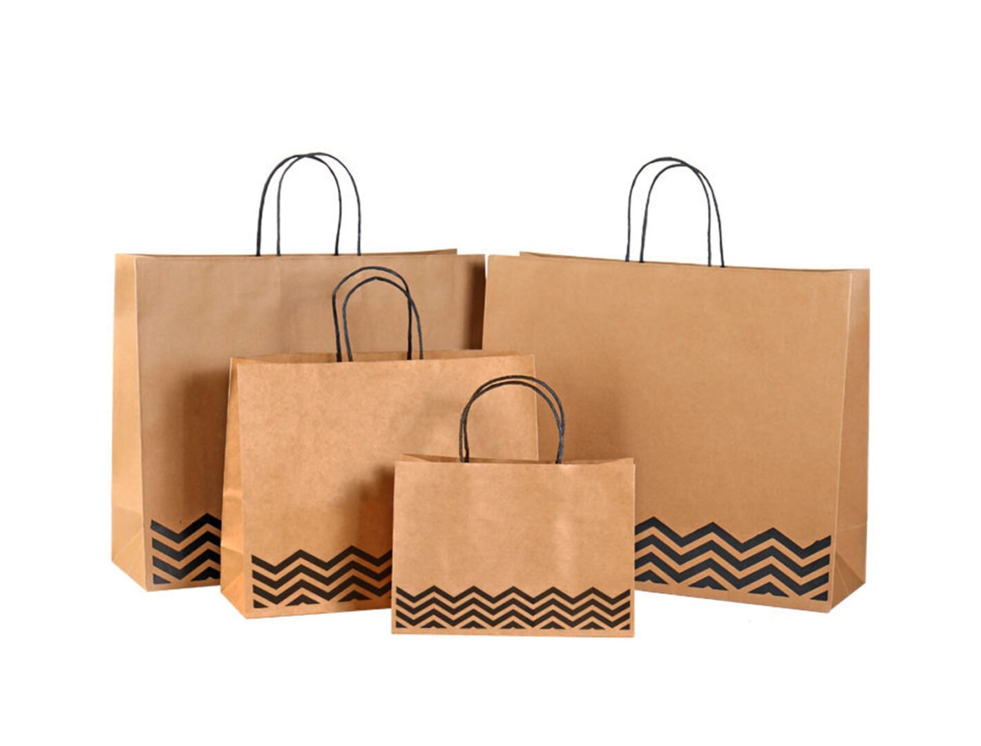 Kraft Paper Bag Top Fold (Brown Recycled) Open 97x51 cm