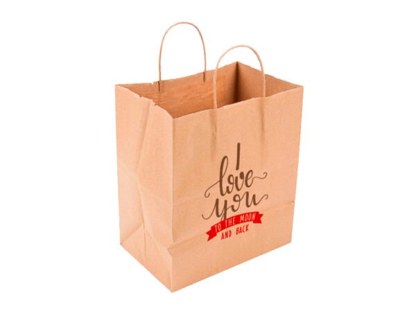 Kraft Paper Bag Top Fold (Brown Recycled) Open 97x51 cm - Image 2