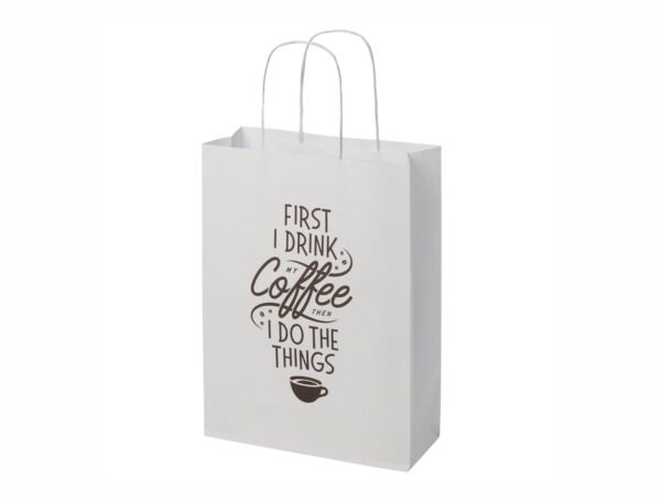 Kraft Paper Bag Top Fold (White) Open Size 89x41 cm - Image 3