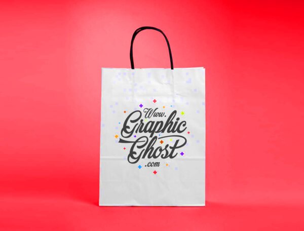 Kraft Paper Bag Top Fold (White) Open Size 89x41 cm - Image 2
