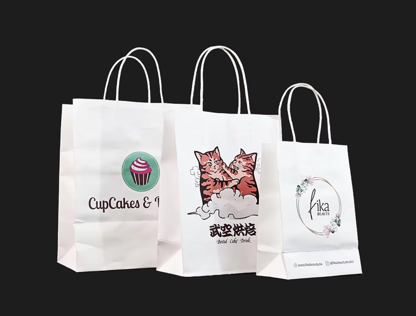 Kraft Paper Bag Top Fold (White) Open Size 89x41 cm