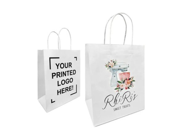 Kraft Paper Bag Top Fold (White) Open Size 89x41 cm - Image 4