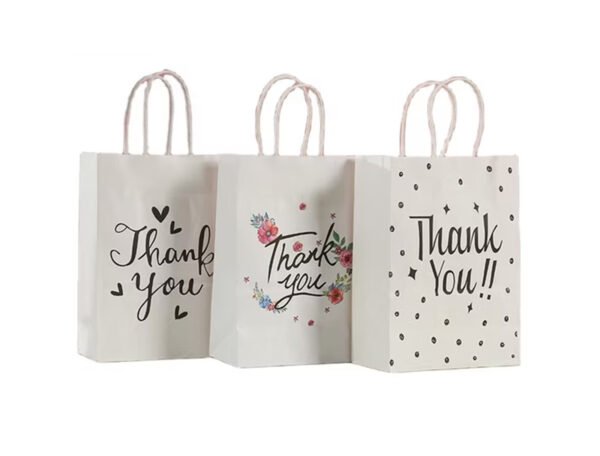 Kraft Paper Bag Top Fold (White) Open size 102x50 cm - Image 3