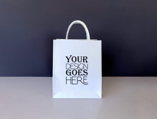 Kraft Paper Bag Top Fold (White) Open size 75x41x10 cm - Image 3