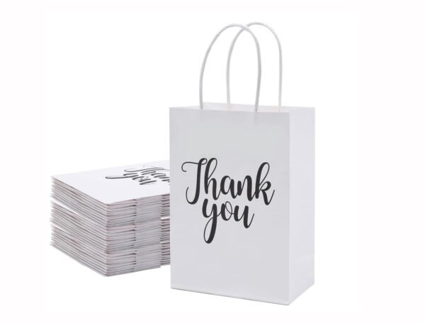Kraft Paper Bag Top Fold (White) Open size 75x41x10 cm - Image 2