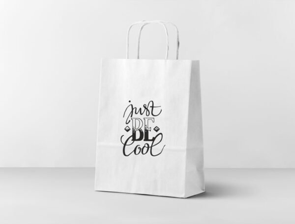 Kraft Paper Bag (White) Open Size 67x34 cm - Image 3