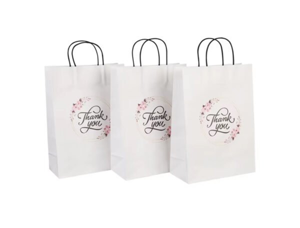 Kraft Paper Bag (White) Open Size 89x41 cm - Image 2