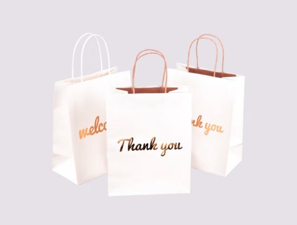 Kraft Paper Bag (White) Open size 75x41x10 cm - Image 4
