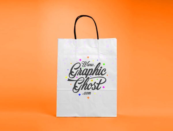 Kraft Paper Bag (White) Open size 75x41x12 cm - Image 4