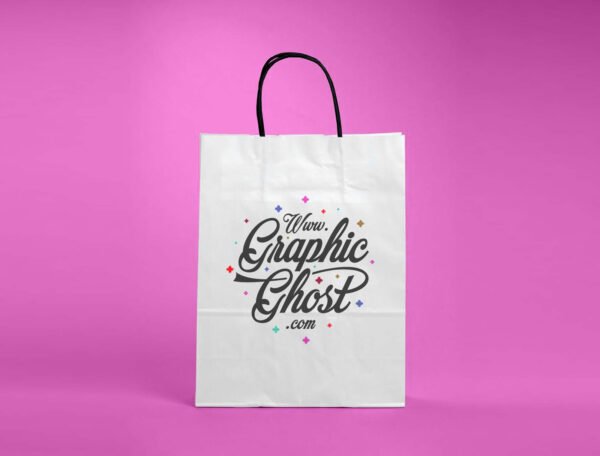 Kraft Paper Bag (White) Open size 75x41x12 cm