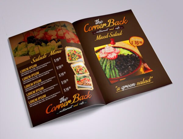 Menu (Glossy Lamination 350gsm) Size A3 to A4 - Image 2