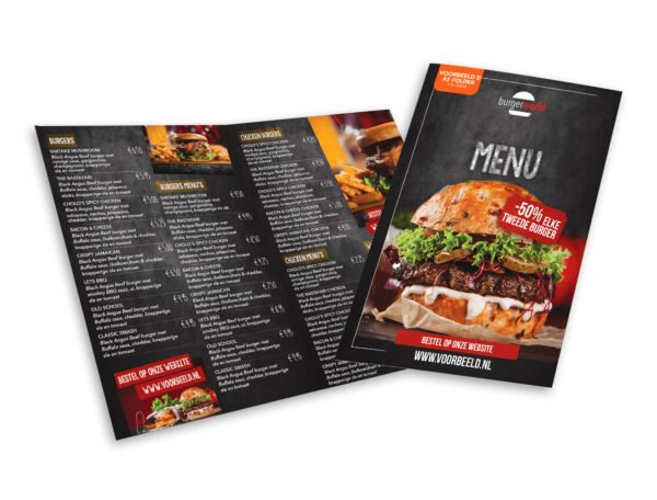 Menu (Glossy Lamination 350gsm) Size A3 to A4 - Image 3