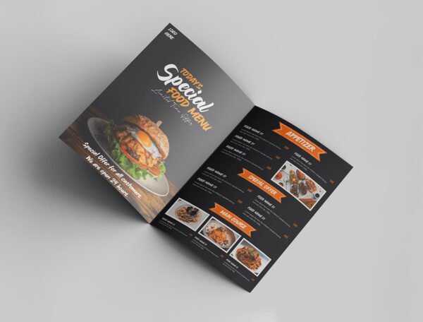 Menu ( Glossy Lamination 350gsm) Size A4 to A5 - Image 2
