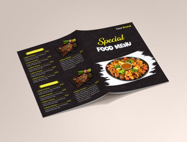 Menu (Matt Lamination 350gsm) Size A3 to A4 - Image 2