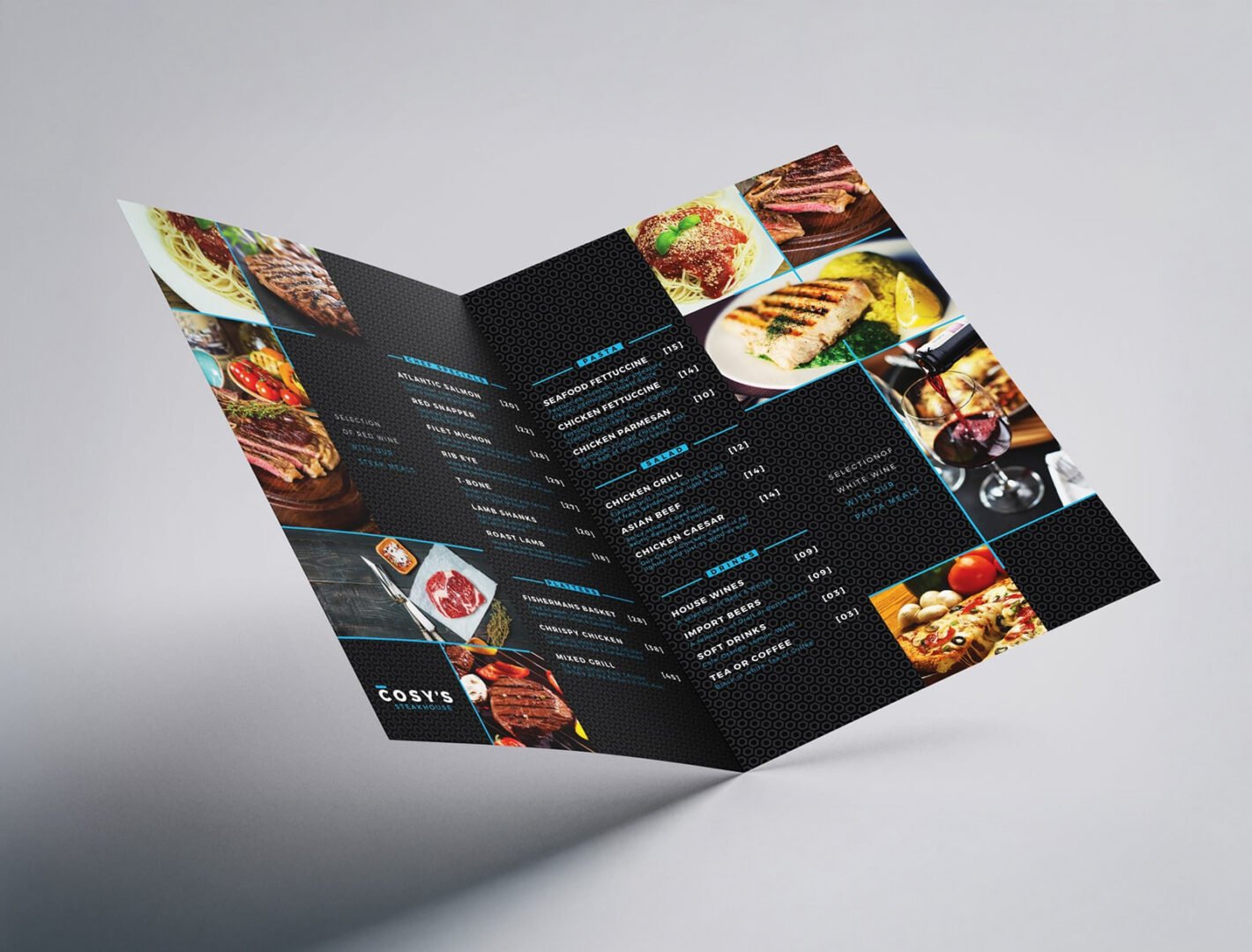 Menu (Matt Lamination 350gsm) Size A4 to A5