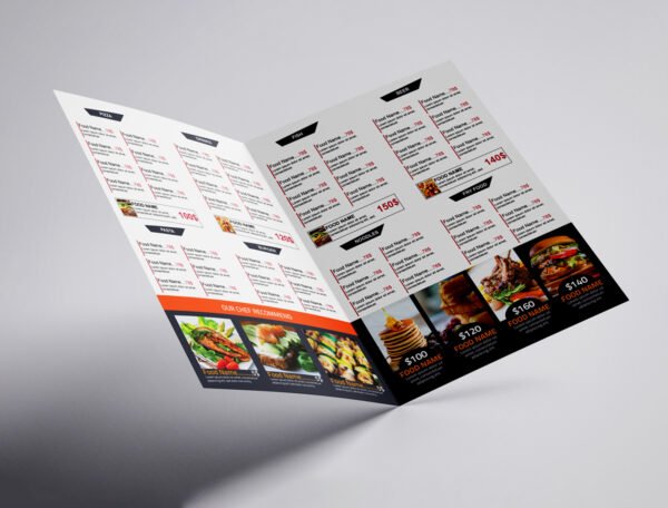 Menu (Matt Lamination 350gsm) Size A4 to A5 - Image 2