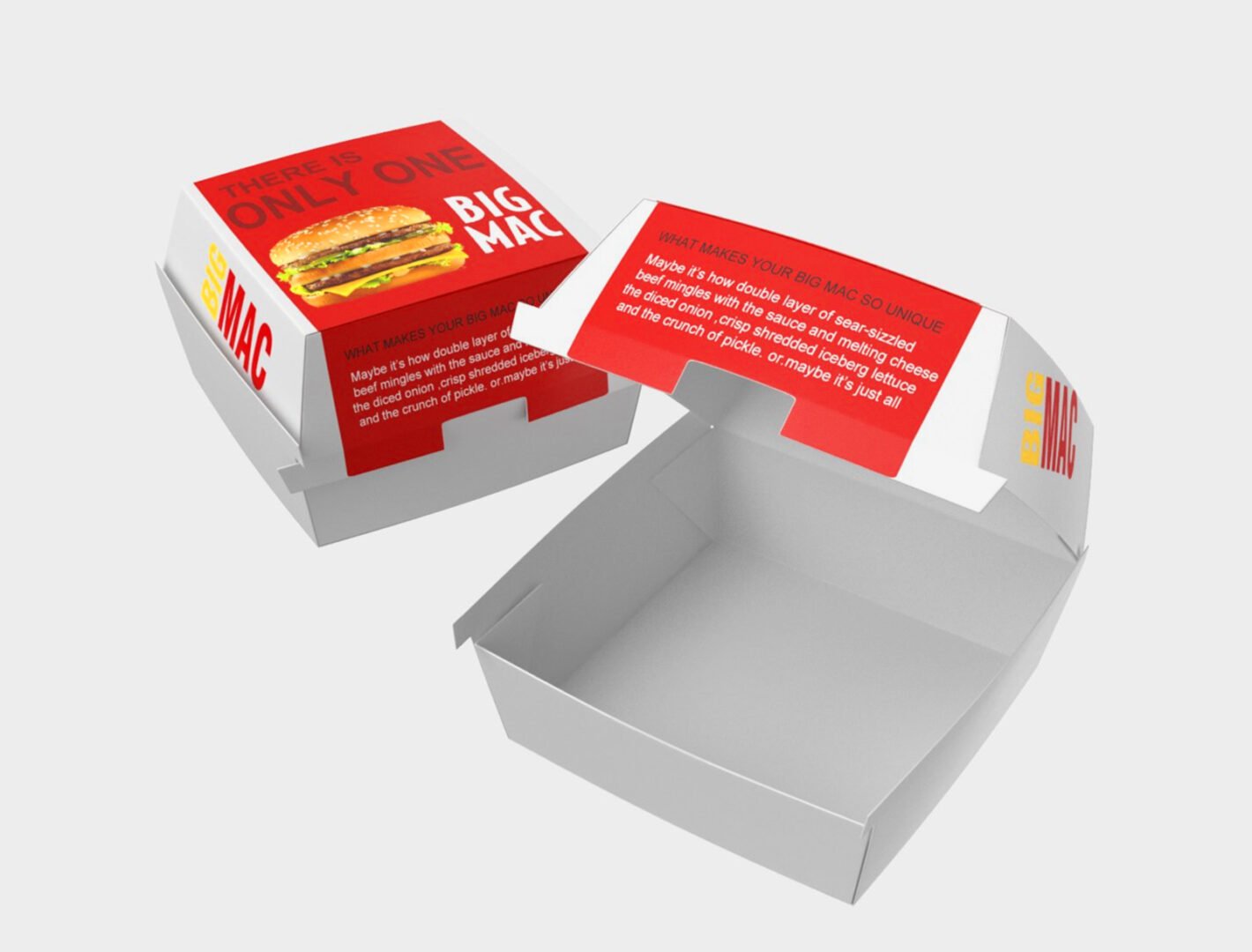 Pearl Burger Box Size 22x43.5 cm